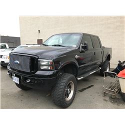 2006 FORD F-350 SUPER DUTY, HARLEY DAVIDSON, 4 DOOR PU, BLACK, VIN # 1FTWW31P46ED69008