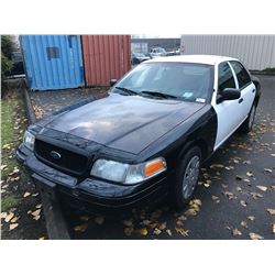 2009 FORD CROWN VICTORIA, 4 DOOR SEDAN, BLACK, VIN # 2FAHP71V19X142265