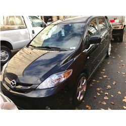 2007 MAZDA 5, 4 DOOR SEDAN, BLACK, VIN # JM1CR293070162586