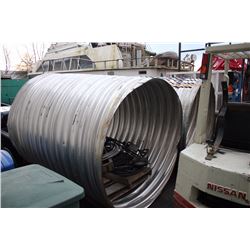 PAIR OF LARGE CORRUGATED METAL FORMS