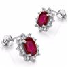 Image 1 : Genuine Ruby & Diamond Ear Ring