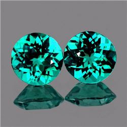 Natural Paraiba Green Blue Apatite Pair  6.50 MM - FL