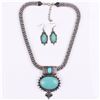 Image 2 : Tibet Silver & Blue Turquoise Necklace Set