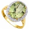 Image 1 : Natural Green Tea Amethyst & Diamond Ring