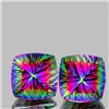 Image 1 : Natural Concave Cushion Mystic Topaz 26.25 Cts - If