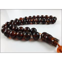 Natural Amber Muslim Prayer Tasbih 33 beads