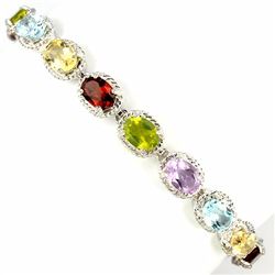 Natural Multi Gemstone Bracelet