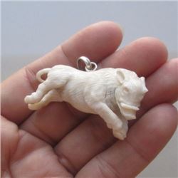 Hand carved Boar Pendant