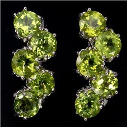 Natural Green Peridot Earrings