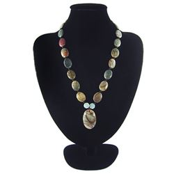 Natural Multi-Color Picasso Diamond Polished Necklace