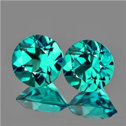 Natural Paraiba Green Blue Apatite Pair 6.80 MM - FL