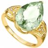 Image 1 : Natural Green Tea Amethyst Diamond Ring