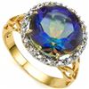 Image 1 : Natural Ocean Mystic & Diamond Ring