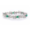Image 1 : A 1950s Emerald and Diamond Bracelet