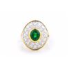 Image 1 : A Zambian Emerald and Diamond Ring