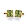 Image 1 : A Pair of 1960s Peridot Checkerboard Cufflinks, by Cartier