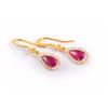 Image 1 : A Pair of Ruby and Diamond Drop Earrings