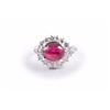 Image 1 : A Platinum Ruby and Diamond Ring
