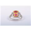 Image 2 : A Platinum Burma Ruby and Diamond Ring