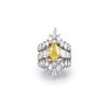 Image 1 : A Fancy Intense Yellow Diamond Cocktail Ring