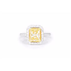 A Fancy Yellow Diamond Ring