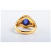 Image 2 : A Sapphire and Diamond Gold Ring, by Bulgari