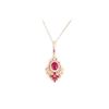 Image 1 : A Ruby, Rubellite and Diamond Pendant Necklace