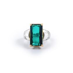A Tourmaline and Diamond Ring
