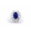 Image 1 : An Unheated Burmese Sapphire and Diamond Ring