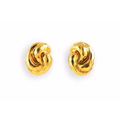 A Pair of Gold Earrings, by Henry Dunay