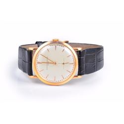 A Vintage Gold Watch With Leather Strap, by Vacheron Constantin