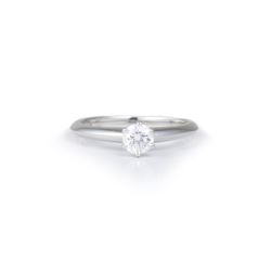 A Platinum Diamond Engagement Ring, by Tiffany & Co.