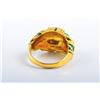 Image 2 : A Gold and Green Enamel Ring