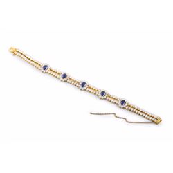 A Fine Sapphire and Diamond Bracelet