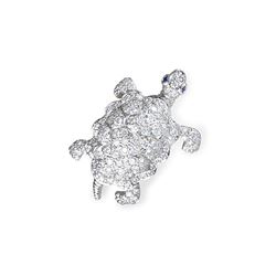 A Diamond and Platinum Turtle Pin, by Tiffany & Co.