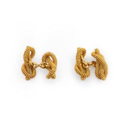 A Pair of Cufflinks in Love Knot Style, by Tiffany & Co.