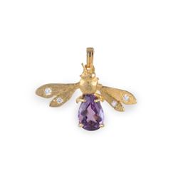 An Amethyst Bee Pendant