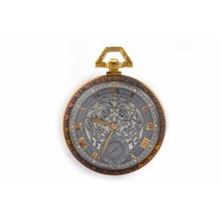 A Swiss Exotic Dial Pocket Watch