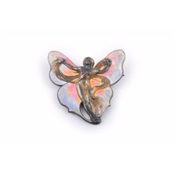 An Art Nouveau Silver and Enamel Fairy Pin, No Reserve