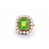 Image 1 : A Victorian-Style Diamond and Peridot Bishop's Ring