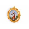 Image 1 : A Victorian Micromosaic Brooch Depicting A Shepherdess