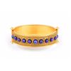 Image 1 : An Antique Etruscan Gold and Lapis Hinged Bangle