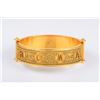 Image 2 : An Antique Etruscan Gold and Lapis Hinged Bangle