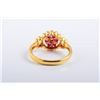 Image 2 : A Red Stone Diamond Gold Ring, by Christian Dior