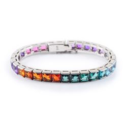 A Multi-Gem Line Bracelet