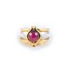 Image 1 : A Two-Toned Gold Ruby and Diamond Ring