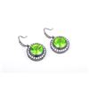 Image 2 : A Pair of Peridot Diamond Drop Earrings