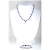 Image 1 : A Sapphire and Diamond Necklace and Bracelet Set