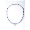 Image 2 : A Sapphire and Diamond Necklace and Bracelet Set