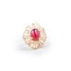 Image 1 : A Ruby and Diamond Gold Cocktail Ring